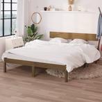 vidaXL Bedframe massief grenenhout honingbruin 120x200 cm, Huis en Inrichting, Slaapkamer | Bedden, Bruin, Verzenden, Nieuw, Twijfelaar