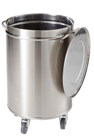 Ronde RVS Afvalemmer | 50 liter, Zakelijke goederen, Horeca | Keukenapparatuur, Verzenden