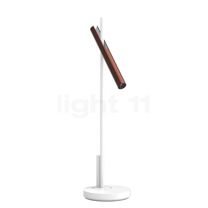 Belux Esprit Tafellamp LED, wit/brons - met lampvoet, Huis en Inrichting, Lampen | Tafellampen, Nieuw, Verzenden
