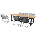 Noah Fabrice dining tuinset 260x100xH75 cm 7 delig teak, Tuin en Terras, Tuinsets en Loungesets, Ophalen of Verzenden, Nieuw