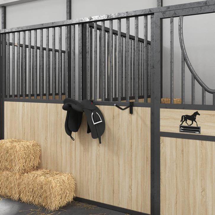 vidaXL Zadelrek met hoofdstelhaak 1 stang draagbaar ijzer, Dieren en Toebehoren, Paarden en Pony's | Overige Paardenspullen, Nieuw