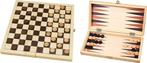 Dam- en Backgammonset | HOT Games - Reisspellen, Hobby en Vrije tijd, Gezelschapsspellen | Bordspellen, Verzenden, Nieuw