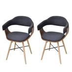 vidaXL Design Eetkamerstoelen - Retourdeal! 2 stuks, Huis en Inrichting, Stoelen, Ophalen of Verzenden, Nieuw, Grijs, Twee