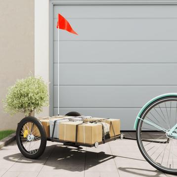 vidaXL Fietstrailer 135x68x37 cm ijzer zwart beschikbaar voor biedingen