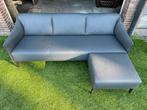 Bankstel Montel design 3 zit bank met hocker grijs leer, Huis en Inrichting, Banken | Bankstellen, Design, Driepersoons, Rechte bank