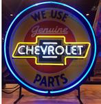 Chevrolet Neon Verlichting Met Bord 64 x 64 cm, Ophalen, Gebruikt