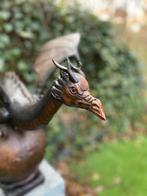 Zeer mooie brons sculptuur van een draak - 55x50x55cm - 8Kg, Tuin en Terras, Nieuw, Metaal, Dierenbeeld, Verzenden