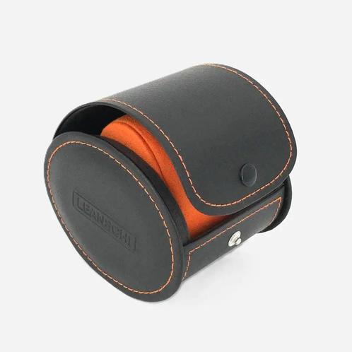 Horloge Pouch Zwart/Oranje leder Leanschi, Sieraden, Tassen en Uiterlijk, Horloges | Heren, Nieuw, Verzenden