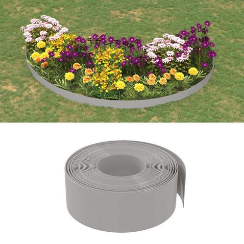 vidaXL Tuinrand 10 m 20 cm polyetheen grijs, Tuin en Terras, Overige Tuin en Terras, Nieuw, Verzenden