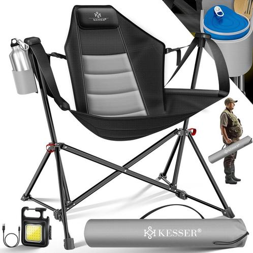 Campingstoel / visstoel - opvouwbaar - tot 160 kg - gevoerd, Caravans en Kamperen, Kampeeraccessoires, Verzenden
