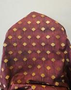 Exclusieve stof met Art Deco patroon in vin rouge. - Textiel