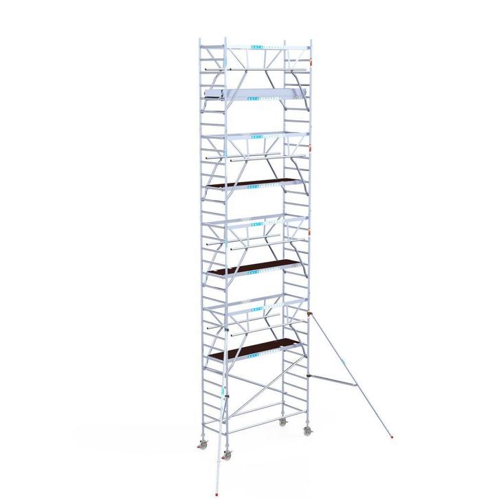 Euroscaffold steiger dubbele voorloopleuning 90x250x10.2 WH, Doe-het-zelf en Verbouw, Steigers, Rolsteiger of Kamersteiger, Nieuw