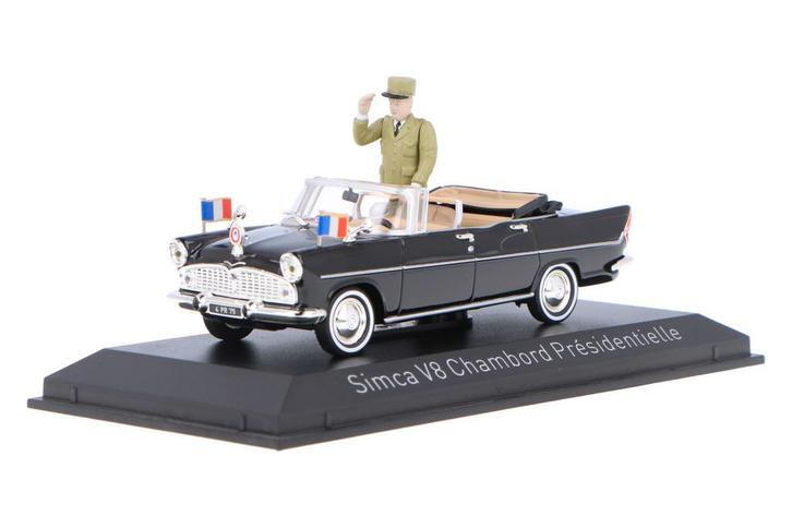 Simca Vedette Chambord Présidentielle Charles de Gaulle, Hobby en Vrije tijd, Modelauto's | 1:43, Verzenden