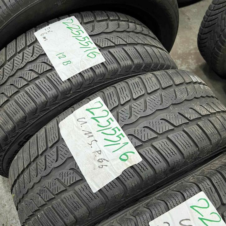 2 x Uniroyal MS Plus 66 225-55-16 Winterbanden 6mm, Auto-onderdelen, Banden en Velgen, 16 inch, Winterbanden, 225 mm, Personenwagen