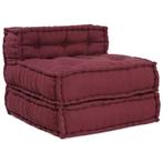 vidaXL Poef modulair kastanjebruin 70x70x54 stof, Huis en Inrichting, Woonaccessoires | Kussens, Verzenden, Nieuw, Rood