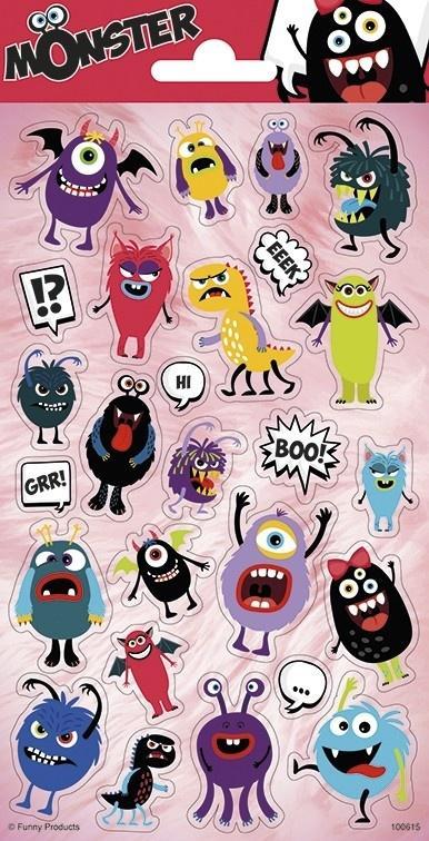 Monster Stickers, Hobby en Vrije tijd, Feestartikelen, Nieuw, Verzenden