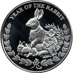 Somaliland - Year of the Rabbit - 1 oz 2011, Postzegels en Munten, Munten | Afrika, Losse munt, Zilver, Overige landen, Verzenden