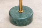Side table TRAYFUL 60cm marble base groen and top messing -, Huis en Inrichting, Tafels | Sidetables, Ophalen of Verzenden, Nieuw