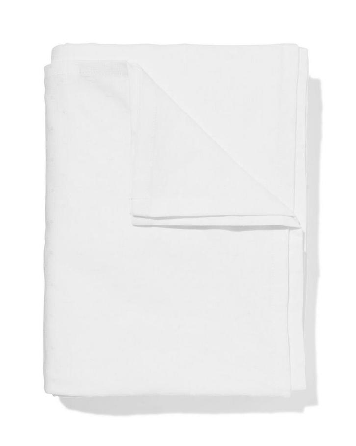 HEMA Tafelkleed 140x240cm jacquard stippen gebroken wit, Huis en Inrichting, Keuken | Textiel, Nieuw, Verzenden