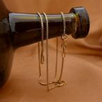 18 Krt. Gouden fantasieschakel ketting | 42 cm, Sieraden, Tassen en Uiterlijk, Kettingen, Ophalen of Verzenden, Gebruikt, Overige kleuren