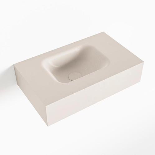 MONDIAZ LEX Linen vrijhangende solid surface wastafel 50cm., Doe-het-zelf en Verbouw, Sanitair, Overige typen, Nieuw, Ophalen of Verzenden