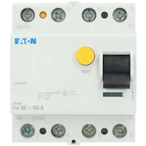 Eaton Aardlekschakelaar 4-P 80A 300mA, Doe-het-zelf en Verbouw, Elektra en Kabels, Nieuw, Ophalen of Verzenden