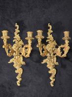 Wandkandelaar (2) - Verguld brons, Antiek en Kunst, Antiek | Meubels | Stoelen en Banken