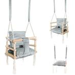 Luxe houten 3 in 1 licht grijze meegroei baby schommel en, Ophalen of Verzenden, Nieuw