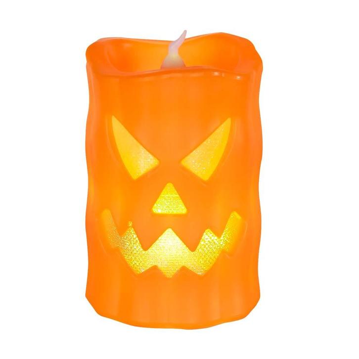Halloween Pompoen Led-Kaars 10cm, Hobby en Vrije tijd, Feestartikelen, Nieuw, Verzenden