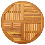 vidaXL Tafelblad rond Ø 90x2,2 cm massief acaciahout, Huis en Inrichting, Tafels | Eettafels, Verzenden, Nieuw