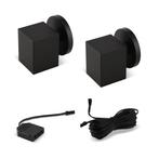 Ledisons LED-wandlamp Noki down zwart 12V - 2 spots, Nieuw