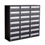 Brievenbusunit Hive set wand 3-breed, 7-hoog - zwart, Tuin en Terras, Brievenbussen, Verzenden, Nieuw