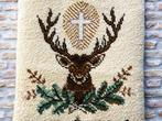 Handvervaardigd Vintage groot wandkleed van smyrna met St., Antiek en Kunst