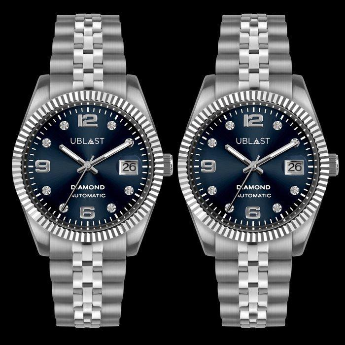 Ublast - Century Diamond - UBDCE40BU+BU - Set Man & Woman -, Sieraden, Tassen en Uiterlijk, Horloges | Heren