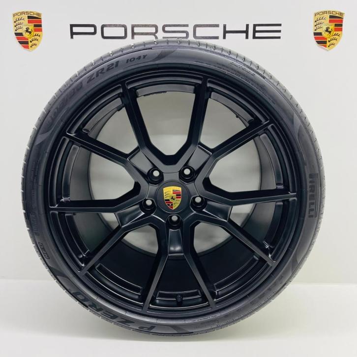 Porsche Taycan ORIGINELE 21 RS Spyder GTS met zomerbanden, Auto-onderdelen, Banden en Velgen, 21 inch, Zomerbanden, 305 mm, Personenwagen
