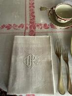 Damastlinnen uit het begin van de 20e eeuw, jacquard geweven, Antiek en Kunst