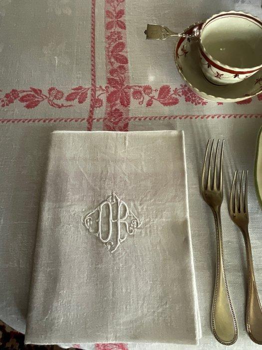 Damastlinnen uit het begin van de 20e eeuw, jacquard geweven, Antiek en Kunst, Antiek | Kleden en Textiel