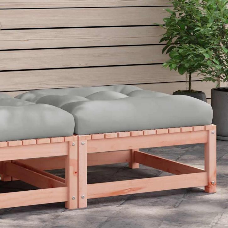 vidaXL Tuinvoetenbank met kussen massief douglashout, Tuin en Terras, Tuinsets en Loungesets, Nieuw, Verzenden