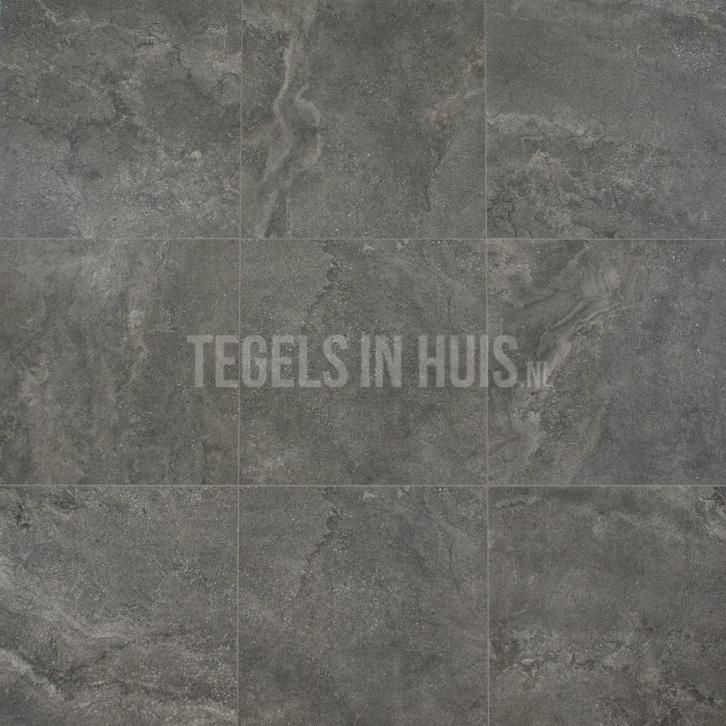 Vloertegel / wandtegel pietra cap graphite donker grijs, Doe-het-zelf en Verbouw, Tegels, Vloertegels, Nieuw, 10 m² of meer, Keramiek