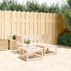vidaXL 3-delige Loungeset massief grenenhout, Verzenden, 3 zitplaatsen, Nieuw, Loungeset