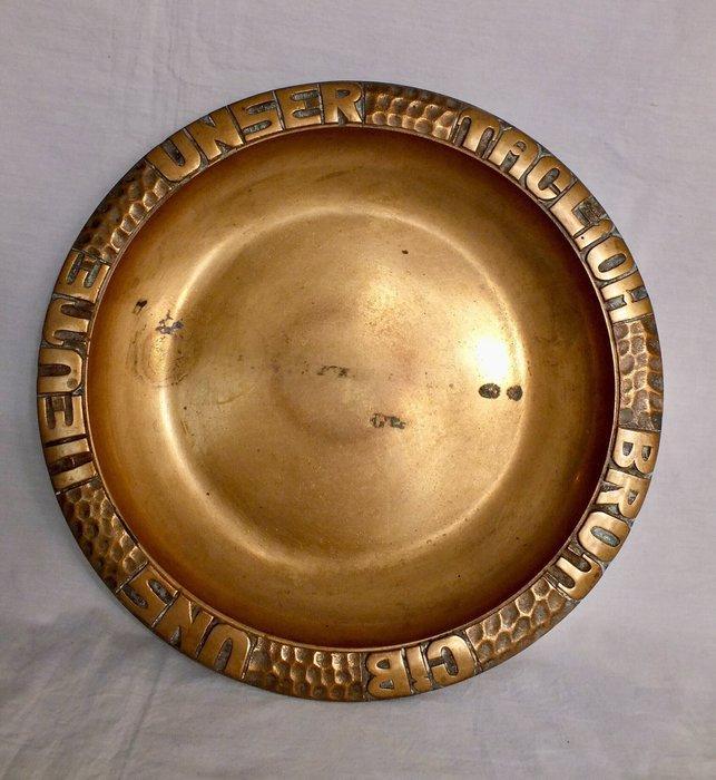 Offer schaal/schotel - 29,5 cm - 3,5 kg - Brons - Early 20th, Antiek en Kunst, Antiek | Boeken en Bijbels