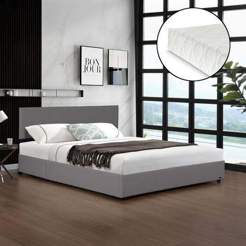 Tweepersoonsbed Juva met matras en opbergruimte 160x200 cm g, Huis en Inrichting, Slaapkamer | Matrassen en Bedbodems, Nieuw, Verzenden