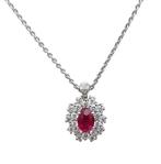 Crivelli - Ketting met hanger - 18 karaat Witgoud -  1.07ct., Sieraden, Tassen en Uiterlijk, Antieke sieraden