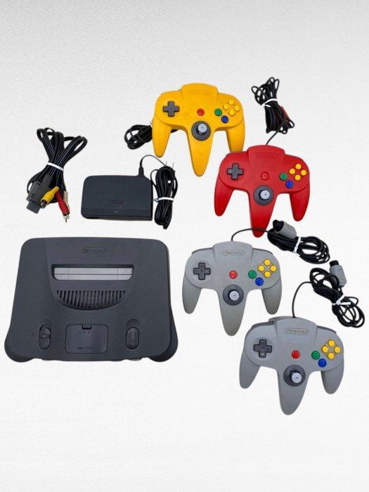 Nintendo - Nintendo 64 - Nintendo 64 Console + 4 Controllers, Spelcomputers en Games, Spelcomputers | Overige Accessoires