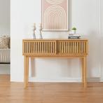 Consoletafel Ypäjä bamboe 110x39x80,5 cm naturel [en.casa], Huis en Inrichting, Verzenden, Nieuw