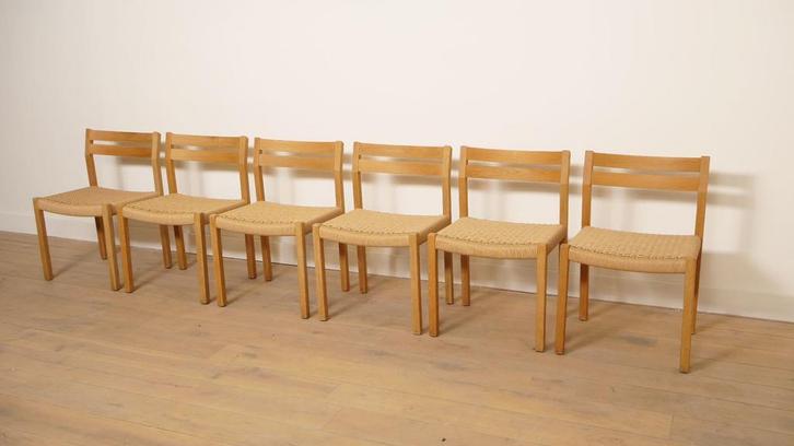 6 x eetkamerstoel Jorgen Henrik Møller | Model 401 |, Huis en Inrichting, Stoelen, Ophalen of Verzenden