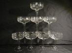 Champagneglas (8) - Glas, Antiek en Kunst, Antiek | Glas en Kristal