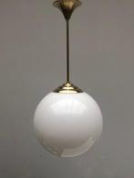 Plafondlamp - Glas, Messing, Antiek en Kunst, Antiek | Lampen