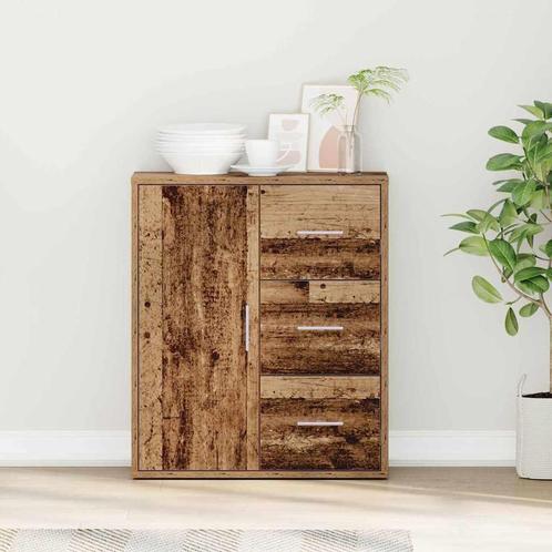 vidaXL Dressoir met lade Oud hout 60 x 31 x 70 cm Bewerkt, Huis en Inrichting, Kasten | Dressoirs, Nieuw, 50 tot 100 cm, Overige houtsoorten