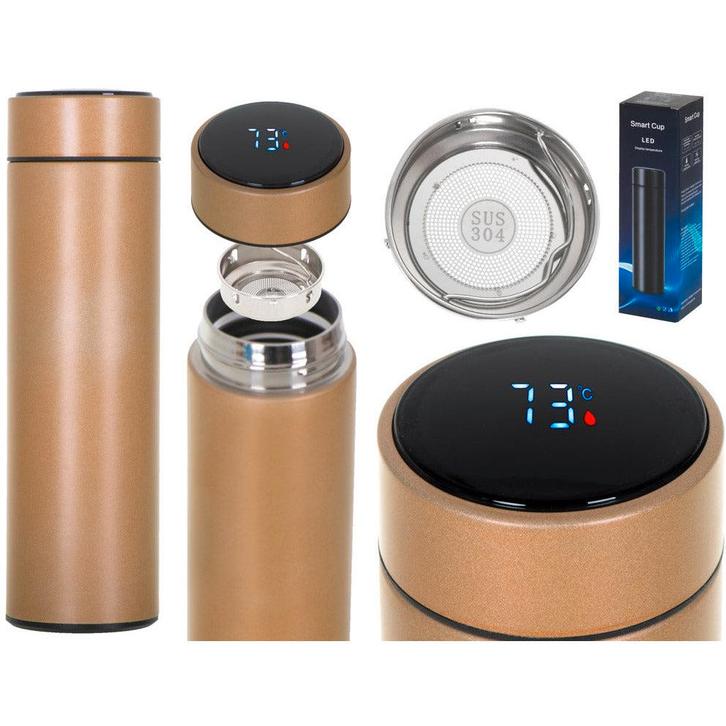 Thermosbeker en thermosfles met LED graden display en thee /, Huis en Inrichting, Keuken | Servies, Ophalen of Verzenden